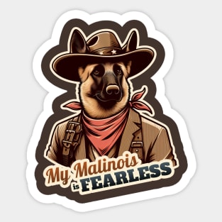 Belgian Malinois Cowboy Sticker